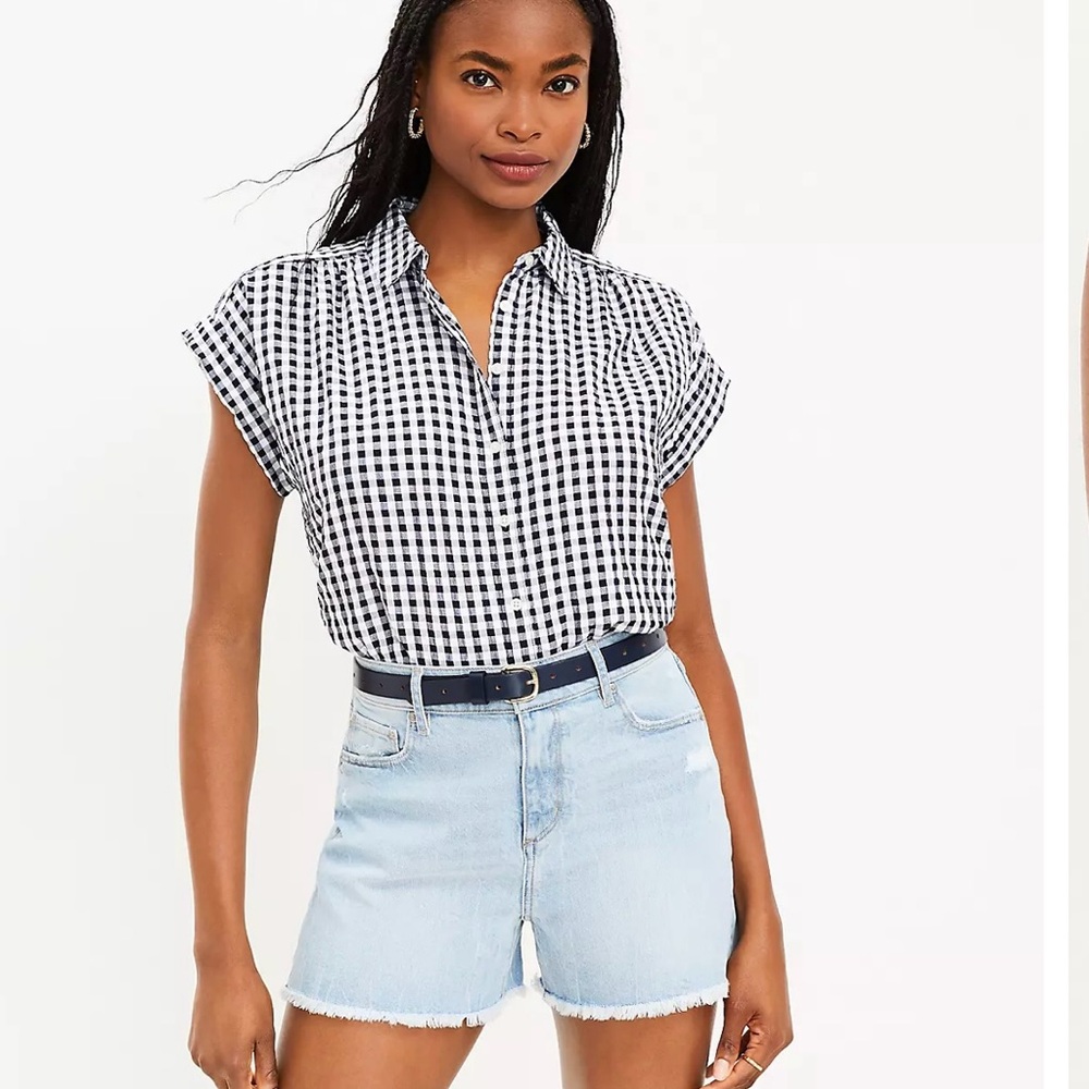 Fresh Cut High Rise Cut Off Denim Shorts in Classic Light Indigo Wash